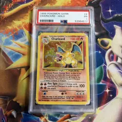 PSA 1 PR 1999 Base Set Charizard 4/102 Holo Foil Pokemon WOTC Unlimited - Image 1