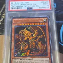 2016 YU-GI-OH! LDK2-ENS03 THE WINGED DRAGON OF RA ULTRA RARE PSA 9 - Image 1
