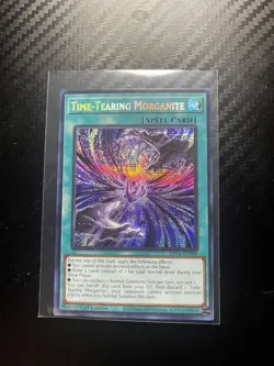 Yugioh Time-Tearing Morganite MP24-EN088 Prismatic Secret Rare 1st Edition NM - Image 1