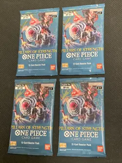 One Piece TCG OP-03 Pillars of Strength - SEALED LOT of 4 English DEAD PACK - Image 1
