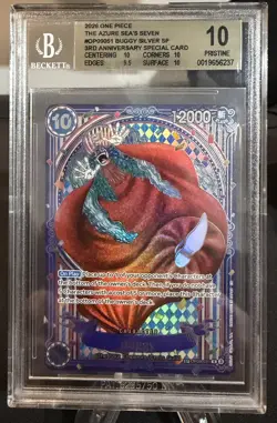 One Piece Buggy Azure Sea's Seven Silver SP OP09-051 BECKET 10 PRISTINE - Image 1