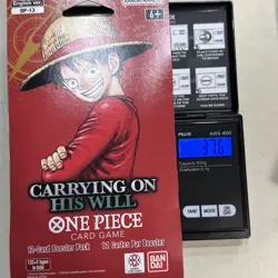 9 One Piece Carrying On His Will OP-13 Sleeved Blister Booster Packs NEW SEALED - Image 2