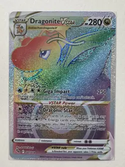 Pokemon TCG Dragonite vstar Holo Ultra Rare Card Pokemon Go 81/78 - Image 1