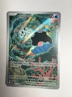 Pokemon TCG Clamperl Destined Rivals 195/182 Illustration Rare NM Card - Image 1