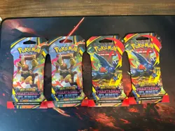 LOT OF 4 - Pokemon TCG Phantasmal Flames Sleeved Booster Packs - NEW, SEALED - Image 1