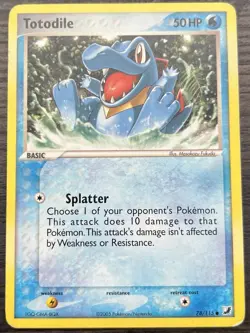 Totodile 78/115 Pokemon TCG EX Unseen Forces Common Moderate Play MP - Image 1