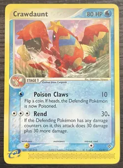 Crawdaunt 13/97 Pokemon TCG E-Series Dragon Non Holo MINT NM - Image 1