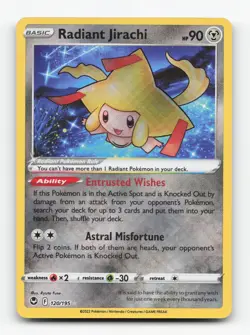 Pokemon TCG - Radiant Jirachi 120/195 Near Mint Radiant Rare Silver Tempest - Image 1
