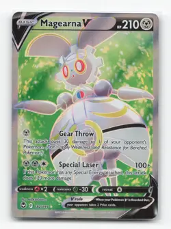 Pokemon TCG - Magearna V 182/195 Near Mint Ultra Rare Silver Tempest - Image 1