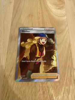 Worker 195/195 Pokemon TCG (Full Art) Sword & Shield - Silver Tempest - Image 2
