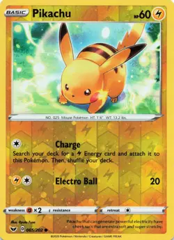 Pikachu Reverse Cosmos Holo Vivid Voltage 5 Promo 065/202 Pokemon Near Mint - Image 1