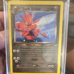 Pokemon Dark Scizor Neo Destiny Holo Rare 9/105 70 HP 1st Edition 2002 English - Image 1