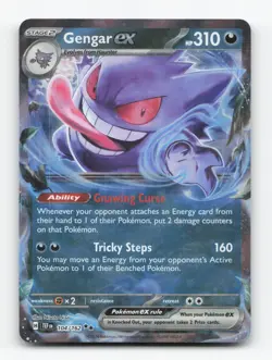 Pokemon TCG - Gengar ex 104/162 Near Mint Double Rare Temporal Forces - Image 1