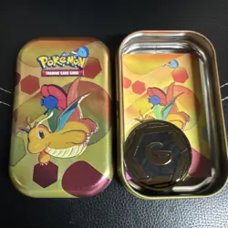 Pokemon TCG 151 Scarlet & Violet Dragonite Mini Tin EMPTY - Tin, Coin & Art Card - Image 1
