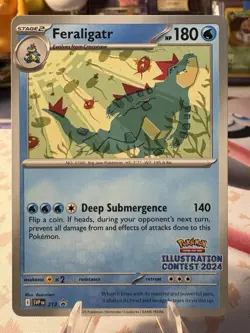 Feraligatr 213 Promo Illustration Contest 2024 Pokemon Eng NM - Image 1