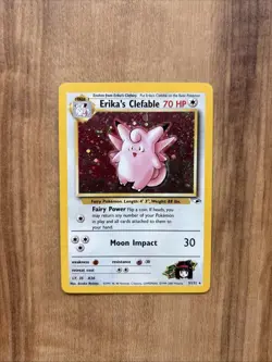 Pokemon TCG Erika's Clefable Gym Heroes Holo Rare 3/132 - Image 1