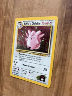 Pokemon TCG Erika's Clefable Gym Heroes Holo Rare 3/132 - Image 2