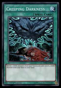 CREEPING DARKNESS DESO-EN058 SUPER RARE DESTINY SOLDIERS YU-GI-OH - Image 1