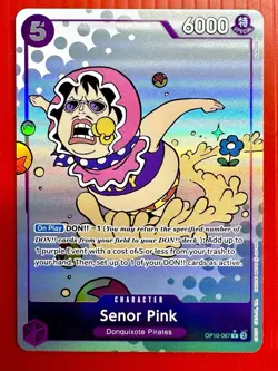 SENOR PINK - One Piece TCG OP10-067 - AA Alt Art Rare R - Royal Blood LP - Image 1