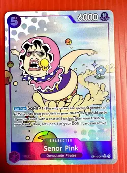 SENOR PINK - One Piece TCG OP10-067 - AA Alt Art Rare R - Royal Blood LP - Image 2