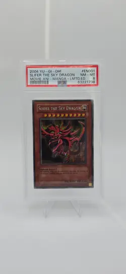 Slifer The Sky Dragon Yu-Gi-Oh Movie YMA-EN001 Promo Card Graded PSA 8 - Image 1