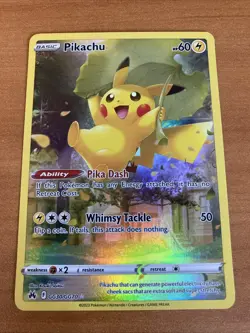 Pokemon Pikachu GG30 Crown Zenith Galarian Gallery Holo Sword & Shield Card NM - Image 1