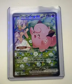 Pokemon TCG Lillie's Clefairy EX Journey Together Sir Card 184/159 NM Condition - Image 2