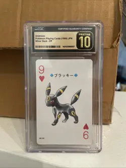 Pokemon 2000 Umbreon 197 9 Of Hearts Pokemon Silver Playing Card Japanese Cgc 10 - Image 1