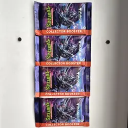 Magic: The Gathering TMNT Collector Booster 4 Packs 15 Cards Each - Image 1