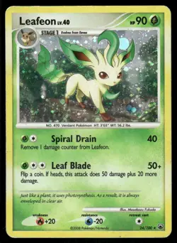 Pokemon Cards Leafeon DP Majestic Dawn 24/100 Holo HP - Image 1