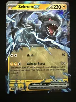 Zekrom ex 034/086 SV Black Bolt Double Rare Holo Pokemon TCG Card NM - Image 1
