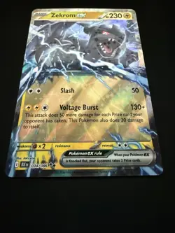 Zekrom ex 034/086 SV Black Bolt Double Rare Holo Pokemon TCG Card NM - Image 3