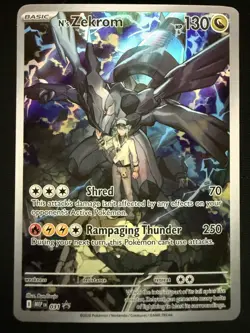 N's Zekrom MEP034 Ascended Heroes ETB Promo Holo Pokemon TCG Card NM - Image 1