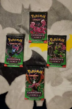 1x Pokemon Scarlet Violet Shrouded Fable Factory Sealed Booster Pack Random Art - Image 1