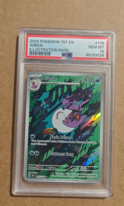2024 POKEMON TEF EN-TEMPORAL FORCES ILLUSTRATION RARE #176 ARBOK PSA 10 - Image 1
