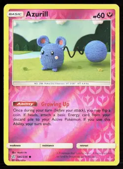 Azurill 146/236 Asako Ito Common Cosmic Eclipse Pokemon Reverse Holo LP - Image 1