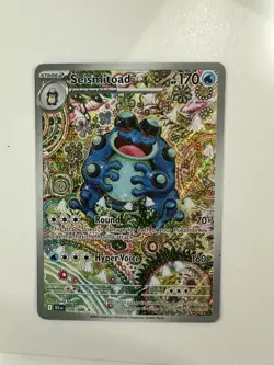 Pokemon Seismitoad Full Art Holo 105/086 Sv: Black Bolt Rare 170 HP EN - Image 1