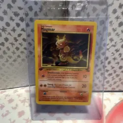 Pokemon Magmar 39/62 Fossil Uncommon Regular 70 HP Basic English - Image 1