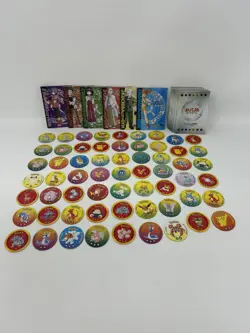 Vintage Pokemon Lot of 138 Battle Discs Coins 1990's 2000's Nintendo Game Books - Image 1