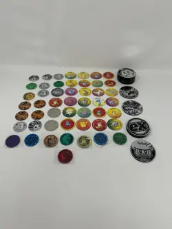 Vintage Pokemon Lot of 138 Battle Discs Coins 1990's 2000's Nintendo Game Books - Image 3