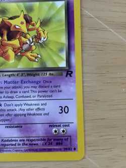 Pokemon TCG Dark Kadabra Team Rocket Rare 50 HP Psychic 39/82 Unlimited Regular - Image 4