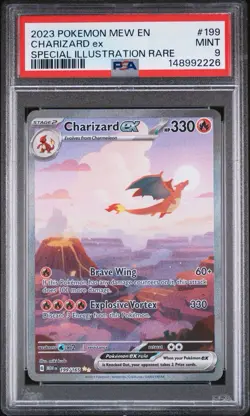 2023 Pokemon Mew En Special Illustration Rare #199 Charizard Ex PSA 9 MINT - Image 1