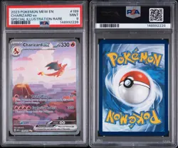 2023 Pokemon Mew En Special Illustration Rare #199 Charizard Ex PSA 9 MINT - Image 3