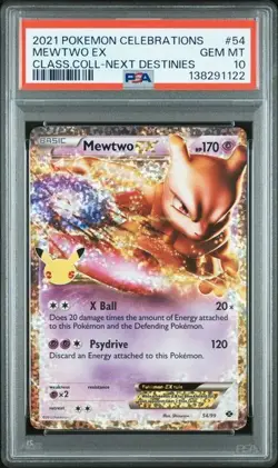PSA 10 Gem Mint Pokemon Celebrations Classic Collection Mewtwo Ex #54 Holo - Image 1