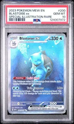 Blastoise ex 200/165 (PSA 10) 151 Special Illustration Rare - Pokemon TCG - Image 1