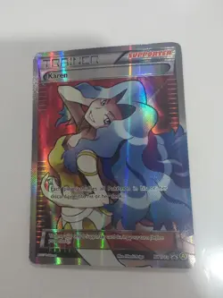 Pokemon Karen Full Art XY177a Black Star Promo Rare - Image 1