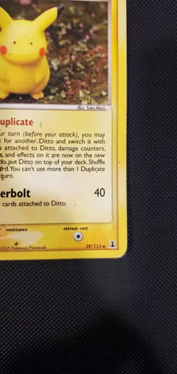 Pokemon TCG 2005 Ditto [Pikachu] Card 39/113 EX Delta Species 39/113 - Image 4
