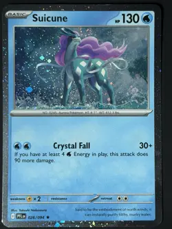 Suicune (Cosmos Holo) 026/094 Phantasmal Flames LP w/ SWIRL 🌀 Pokemon TCG - Image 3