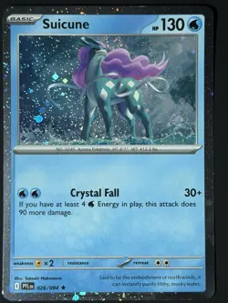 Suicune (Cosmos Holo) 026/094 Phantasmal Flames LP w/ SWIRL 🌀 Pokemon TCG - Image 4