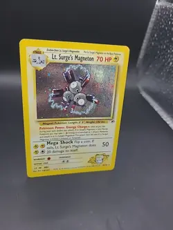 Pokemon TCG Lt. Surge's Magneton Gym Heroes 8/132 Holo Unlimited Holo Rare - Image 2